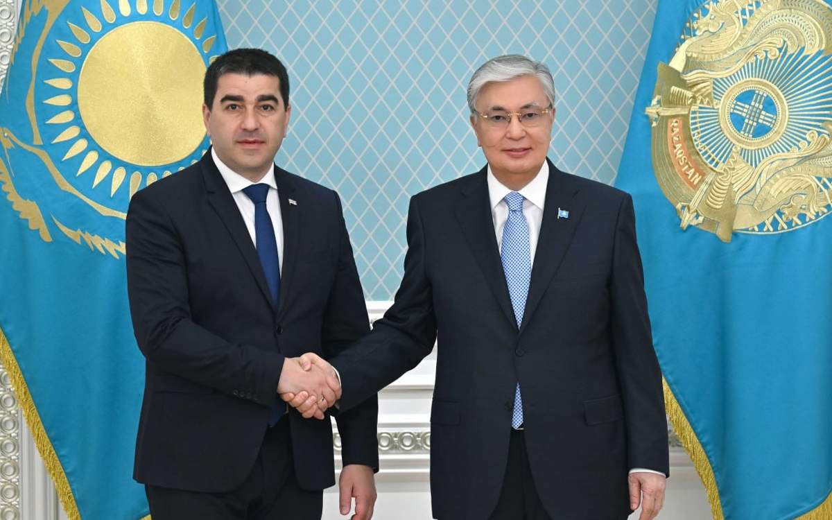 President Tokayev Receives Chairman Of Georgian Parliament Shalva