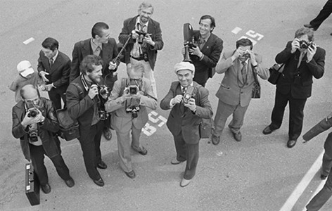 Фотокорреспонденты на съемке парада