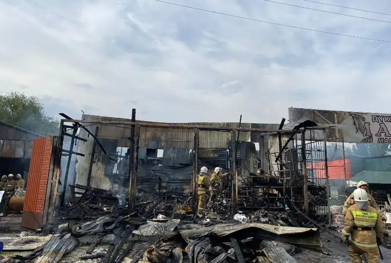 Строительный магазин загорелся в Алматы