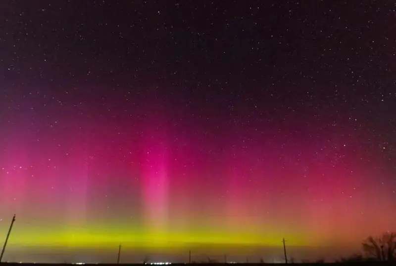 Полярное сияние наблюдали жители Западного Казахстана