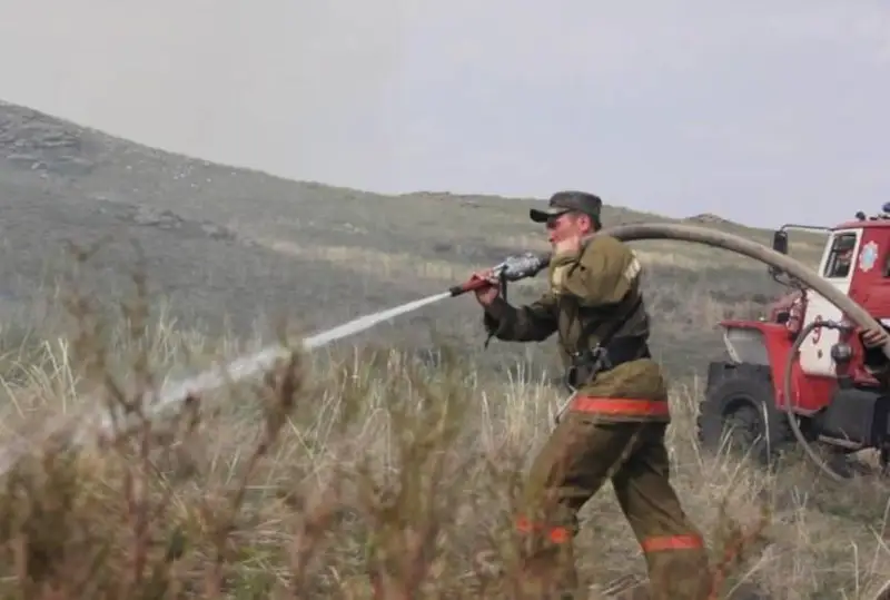 Огнеборцы бросили силы на тушение пожара в лесхозе «Ертiс орманы»