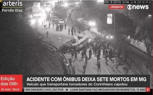 Бразилияда футбол мухлисларини олиб кетаётган автобус ағдарилиб кетди ва 7 киши ҳалок бўлди