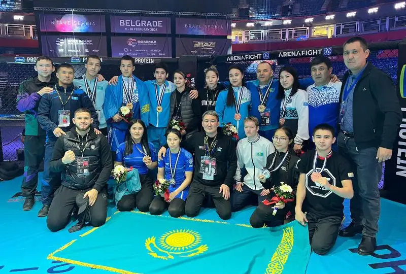 Казахстан впервые занял первое общекомандное место на молодежном чемпионате мира по ММА
