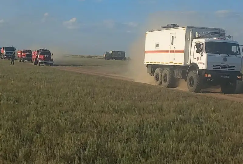 Ликвидировано возгорание камыша в Коргалжынском заповеднике