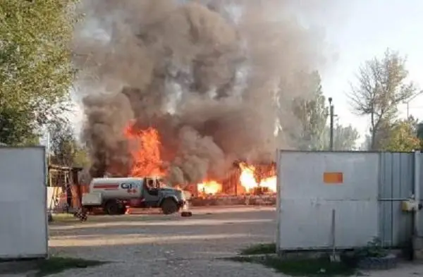 Пожар на газозаправочной станции произошел в Алматинской области