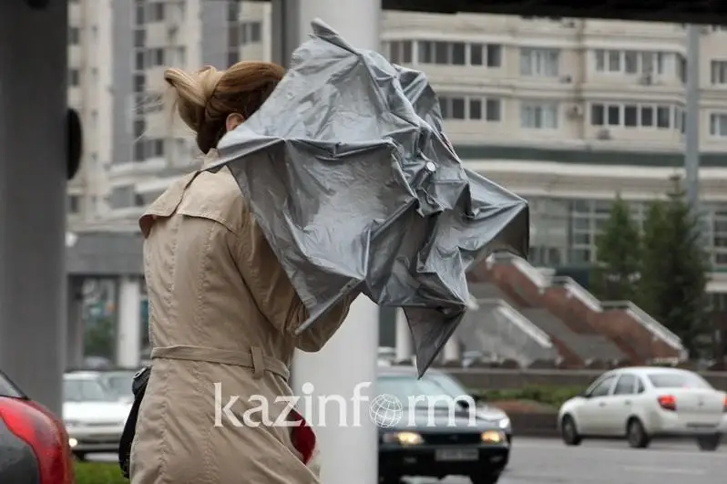 Сильный ветер, гроза: шторм ожидается в двух регионах Казахстана