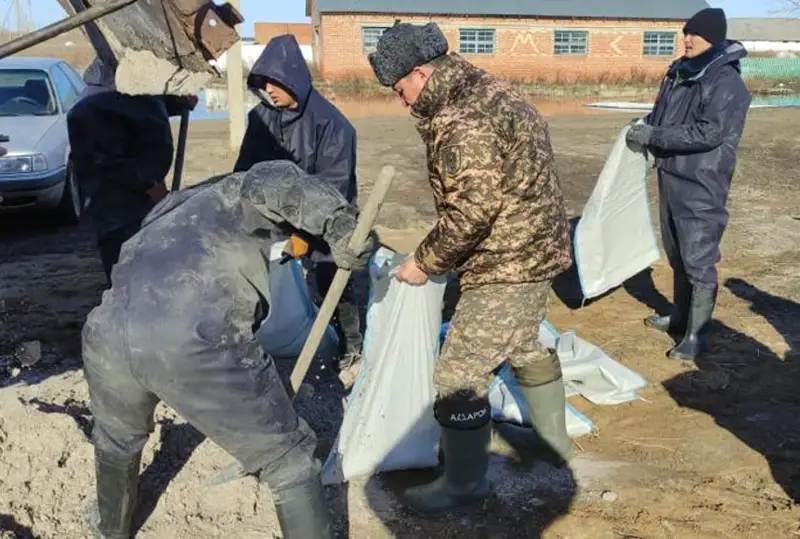 35 домов и 60 подворий подтоплены в селе Карамырза Костанайской области