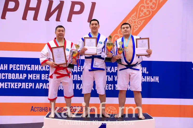 Турнир по борьбе «Қазақ күресі» впервые прошел в рамках спартакиады УДП РК