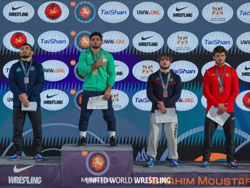 Мисрдаги мусобақанинг иккинчи кунида қозоғистонлик уч нафар полвон совринли ўринларни қўлга киритди