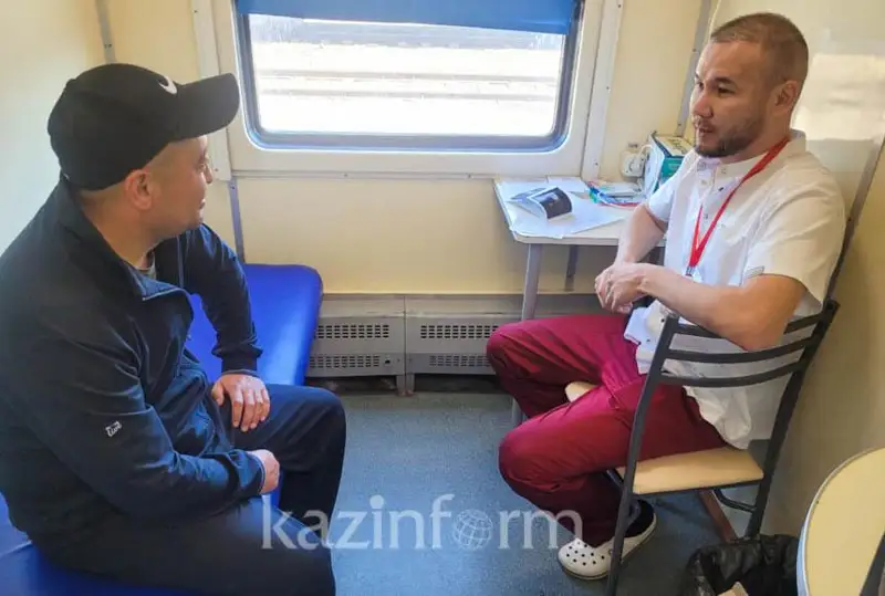 Медицинский поезд «Саламатты Қазақстан» прибудет на станцию Приишимская