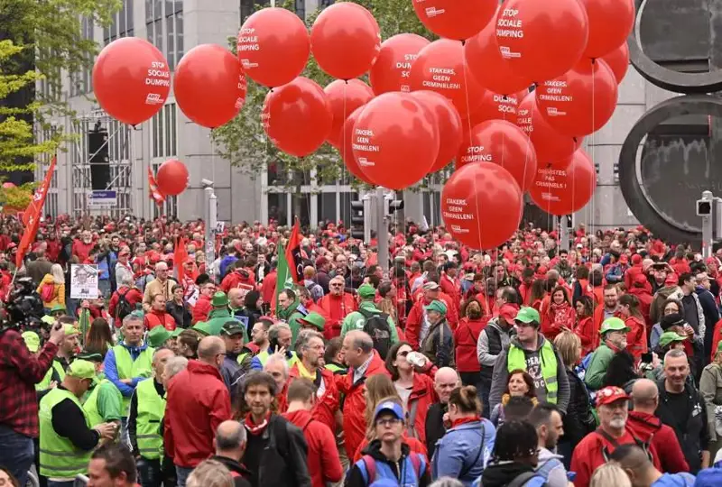 Свыше 18 тысяч демонстрантов собрались на митинге в Брюсселе