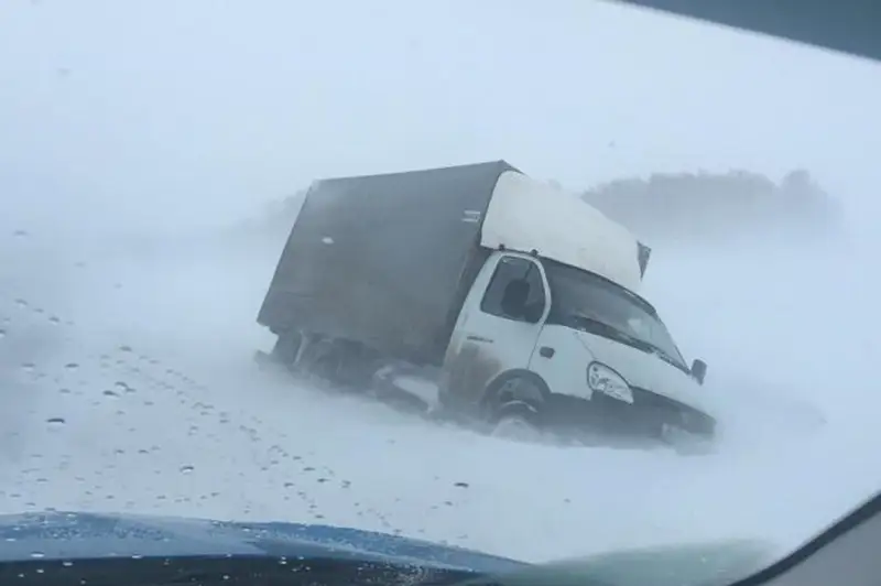 Из-за плохой видимости на дороге «ГАЗель» съехала в кювет в СКО