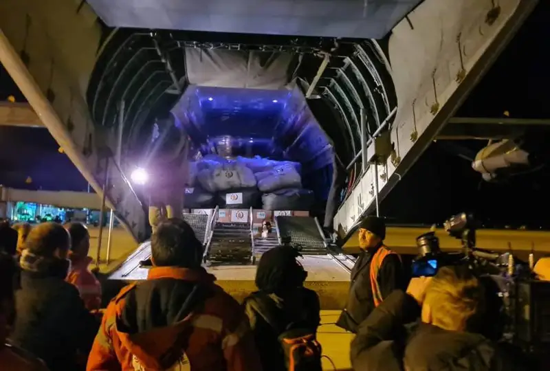 В Сирию прибыл третий рейс с казахстанской гуманитарной помощью