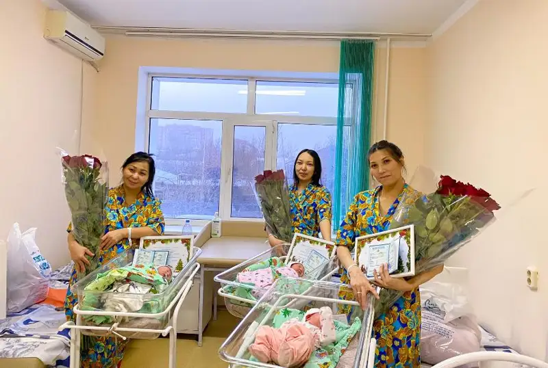 Elordalyq kópsalaly aýrýhanada bir táýlikte 13 sábı dúnıege keldi