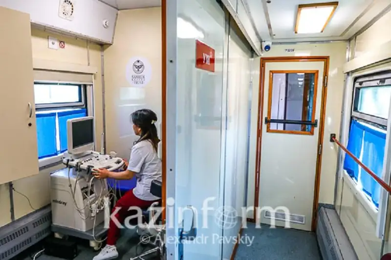 Медицинский поезд «Саламатты Қазақстан» прибудет на станцию Теректи Улытауской области