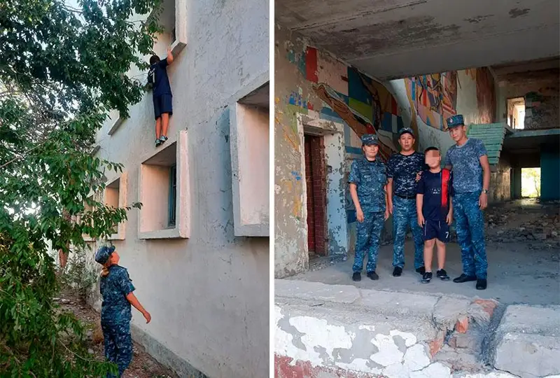 Сотрудники колонии спасли ребенка в заброшенном здании в Абайской области