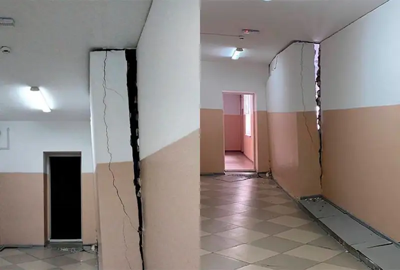Aqtóbede mekteptegi sharýashylyq bólmesiniń qabyrǵasy sógilip ketti