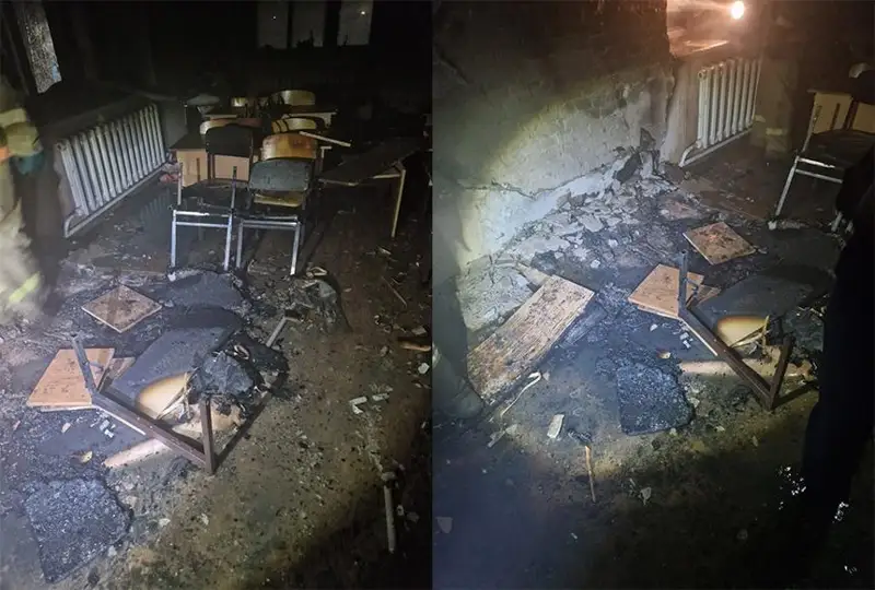 Охранник отравился угарным газом во время пожара в школе-лицее ЗКО