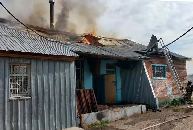 Цех по производству и переработке рыбной продукции горел в Костанае