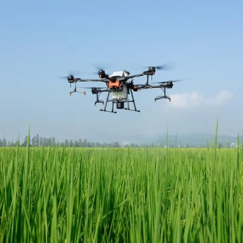 Жамбил вилояти деҳқонлари дрон ёрдамида ўғит сепмоқда