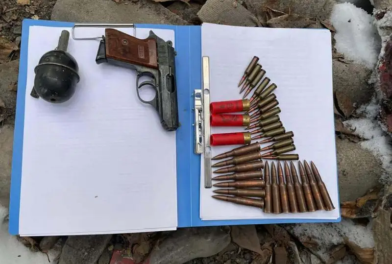 Схрон с оружием и боеприпасами обнаружили в Алматинской области