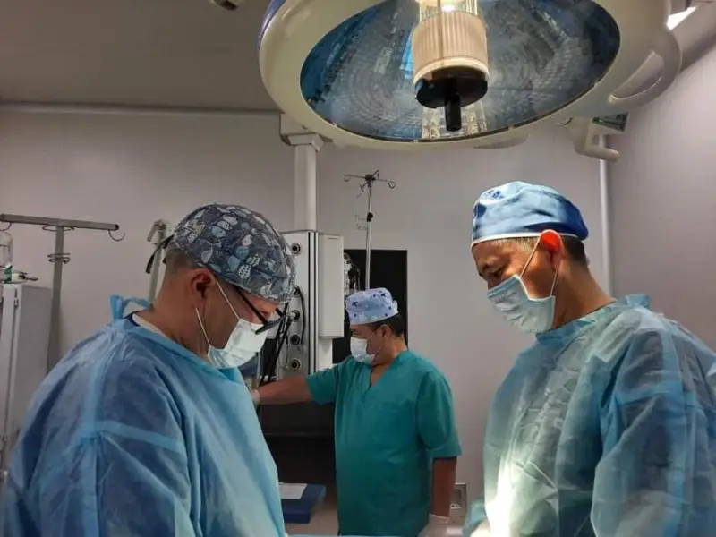 شىمكەنتتىك دارىگەرلەر 4 ايلىق سابيگە كۇردەلى وتا جاساپ، كوكىرەگىندەگى جارىقتى الىپ تاستادى