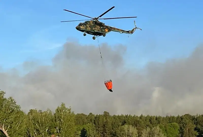 В тушении пожара в области Абай задействовали армейскую авиацию