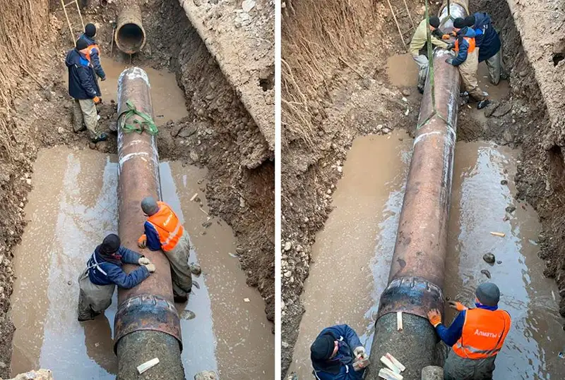 Прорыв водопровода устранили в Алматы