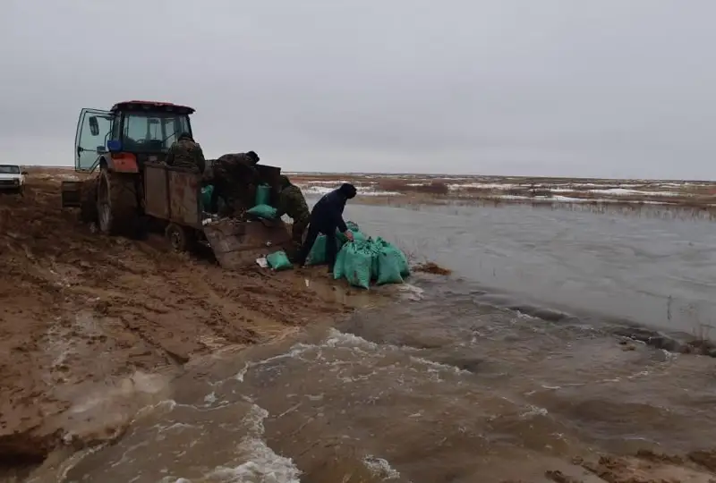 Паводок начался на юге Костанайской области