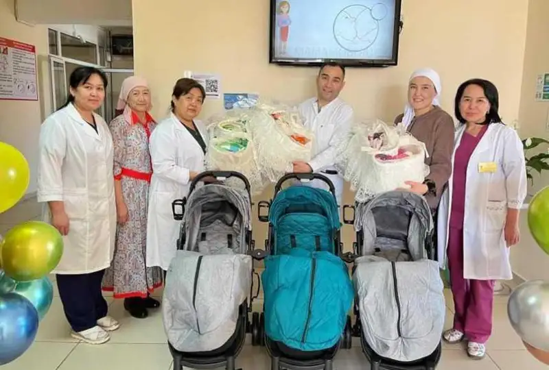 Бир ҳафтада Туркистон вилоятида иккинчи уч эгизак дунёга келди