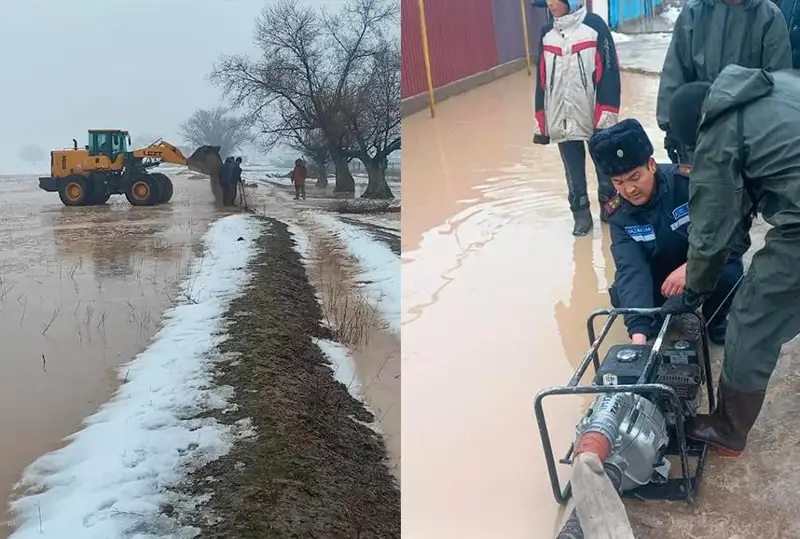 Жамбыл облысының бірнеше ауданында ауылдарды су басты