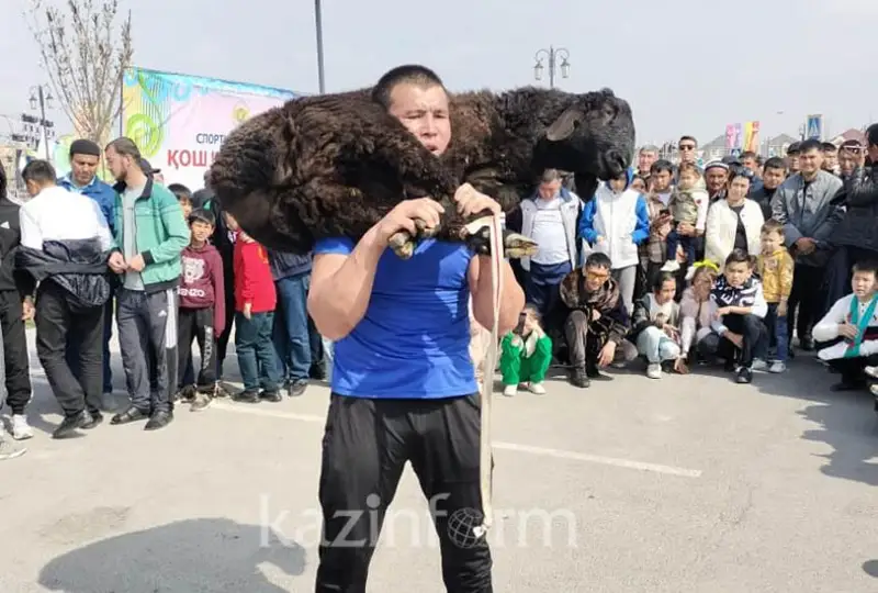 Naýryz merekesi: Arys turǵyny 55 kelilik  qoshqardy 303 ret kóterdi