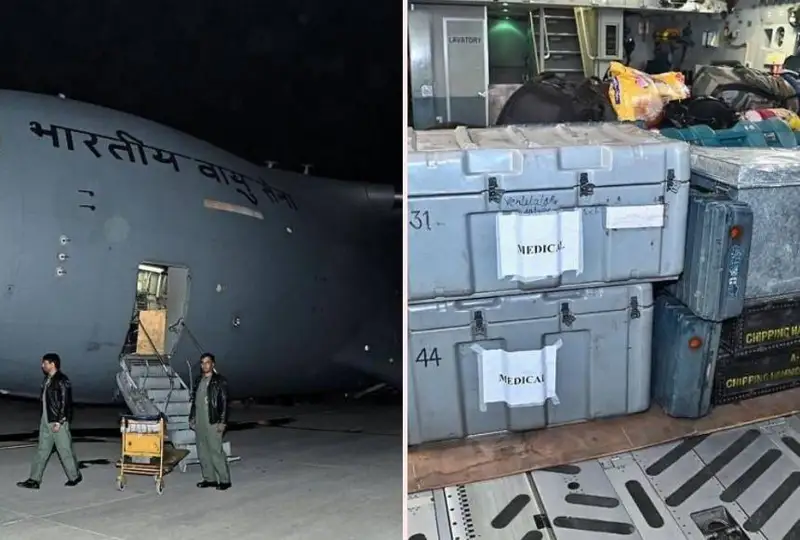 Ҳиндистон Туркияга қутқарувчилар ва дори воситалари юборди