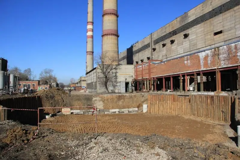 К строительству новой трубы приступили на Петропавловской ТЭЦ-2