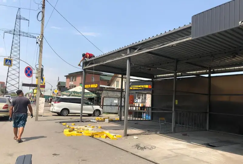 Незаконную автомойку снесли в Алматы