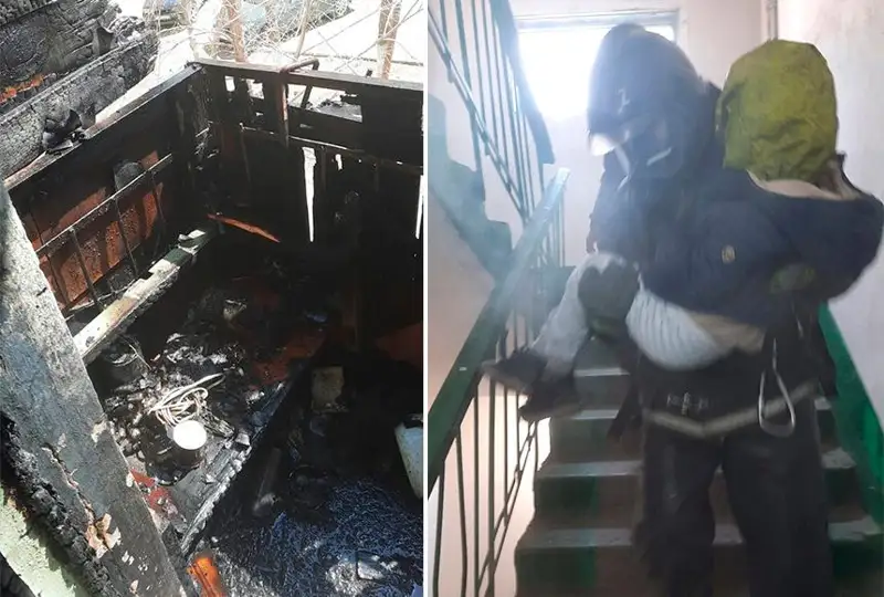 Ребенка спасли из пожара в Экибастузе