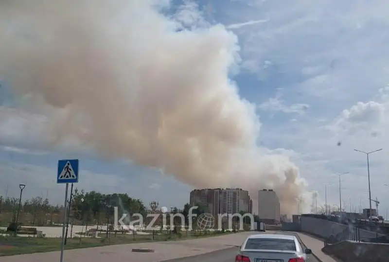 Пожар на 15 га пытаются потушить под Астаной