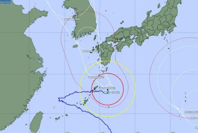 «Ханун» тўфони шу ҳафта Япония ва Жанубий Кореяга етиб келади