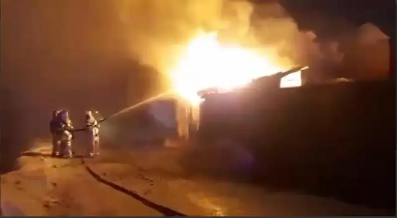 Банный комплекс загорелся из-за утечки газа в Абайской области