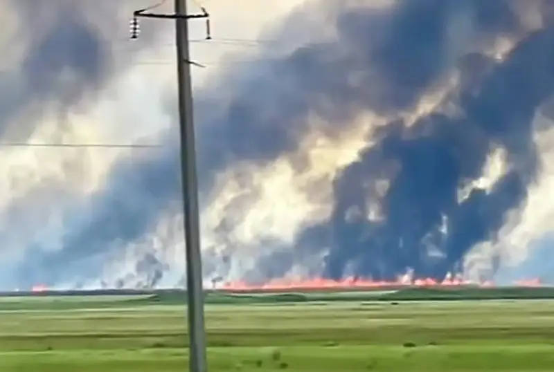 سولتۇستىك قازاقستاندا جاي ءتۇسىپ، 15 گەكتار اۋماق جانىپ كەتتى - ۆيدەو