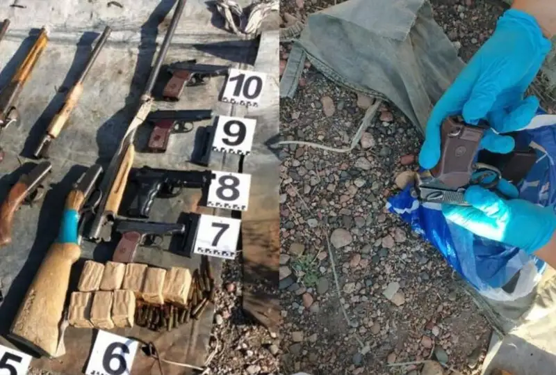 شۋ اۋدانىندا ۇلكەن كولەمدە وق-ءدارى مەن قارۋ-جاراق جاسىرىلعان ورىن تابىلدى