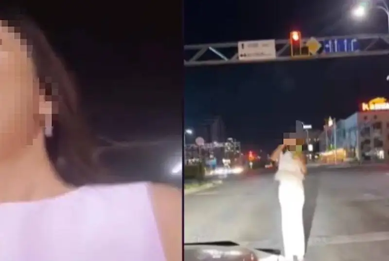 باعدارشامدا قىزىل جانىپ تۇرعاندا كولىكتەن شىعىپ بيلەگەن قىز ايىپپۇل تولەيدى