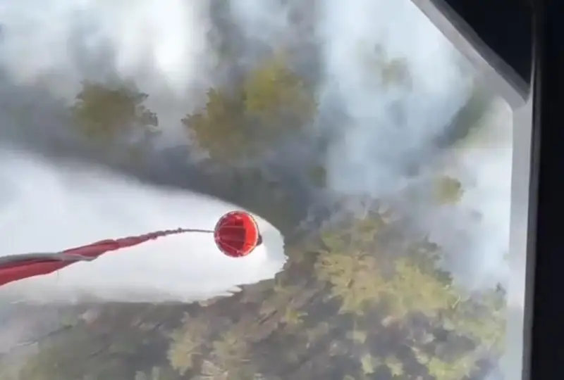 Более 2 тысяч тонн воды сбросили с вертолетов при тушении пожара в области Абай