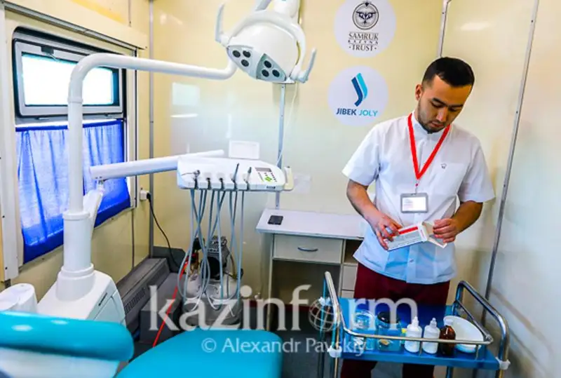 Медицинский поезд «Саламатты Қазақстан» прибыл на станцию Ашысу