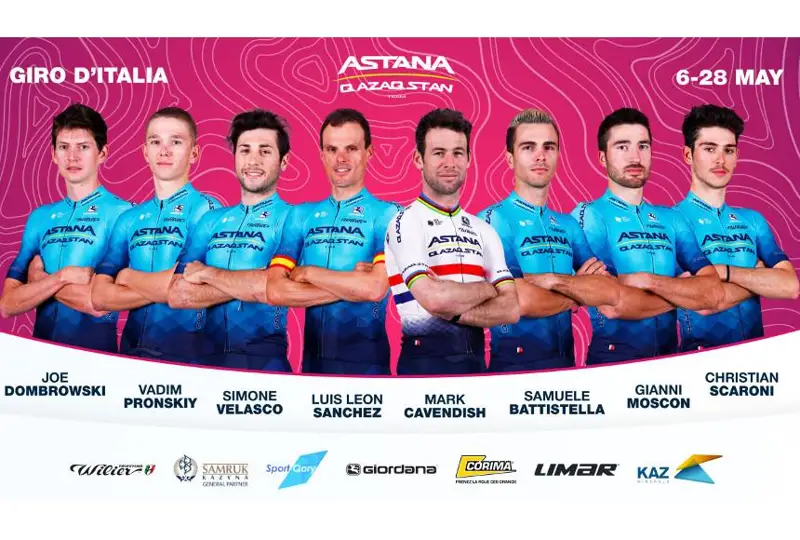 Велокоманда «Астана» объявила состав на «Джиро д'Италия»