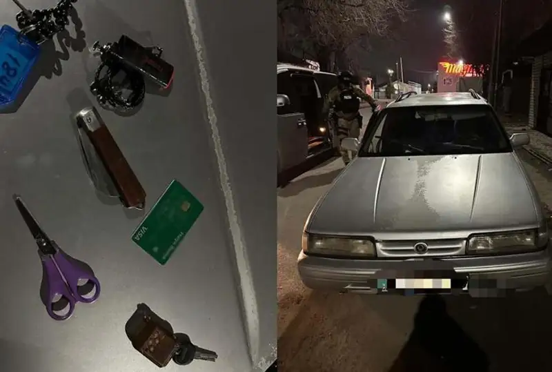 Спецназ и полиция задержали двух угонщиков автомашин Mazda в Алматы