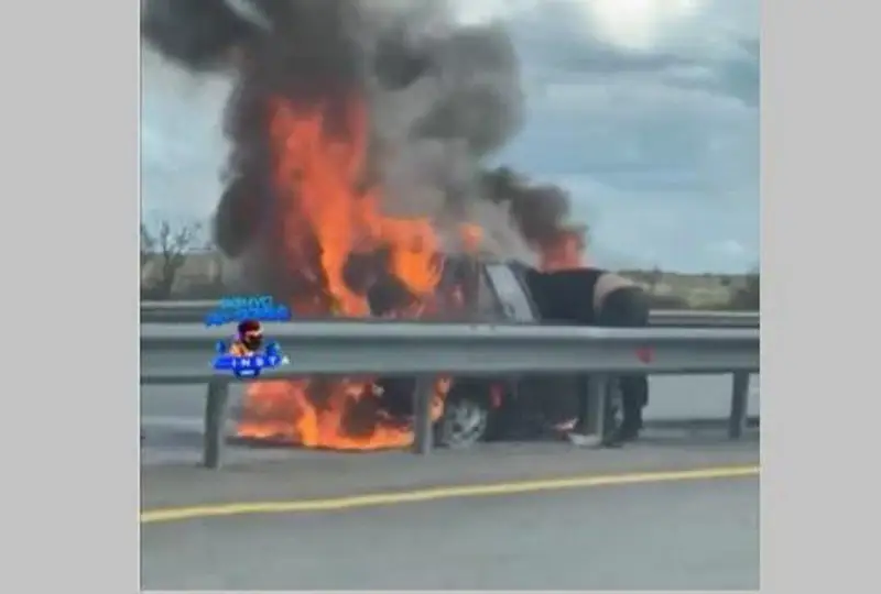 Мужчина спас человека из горящего авто на трассе Астана - Кокшетау