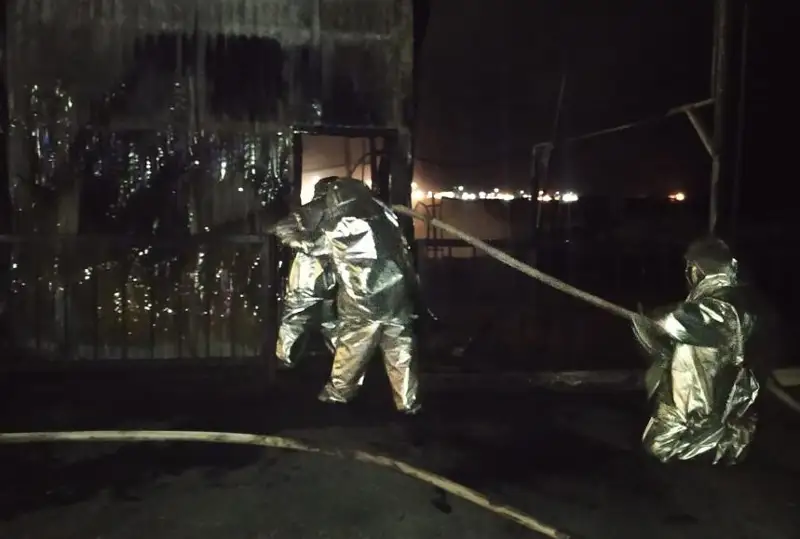 Пожар вспыхнул на станции «Эталон газ» в Актюбинской области