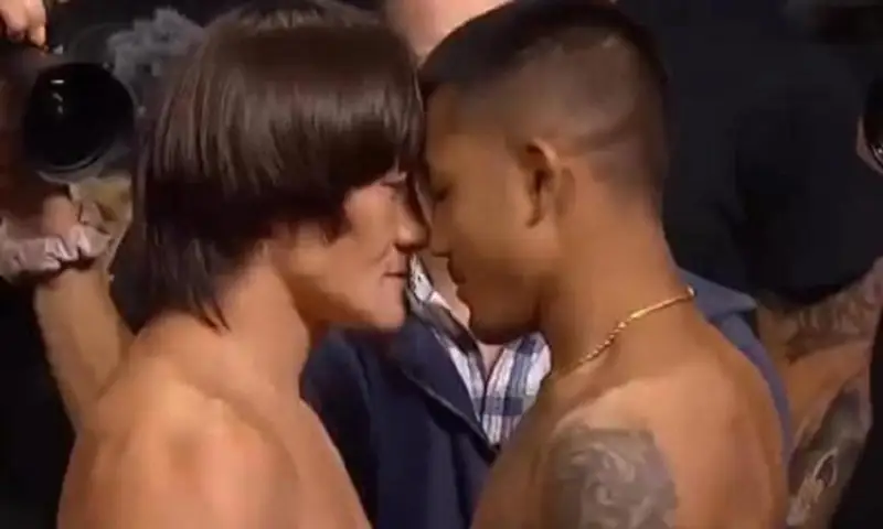 Jalǵas Jumaǵulov UFC-degi jekpe-jegi aldynda qarsylasymen kóz túıistirdi