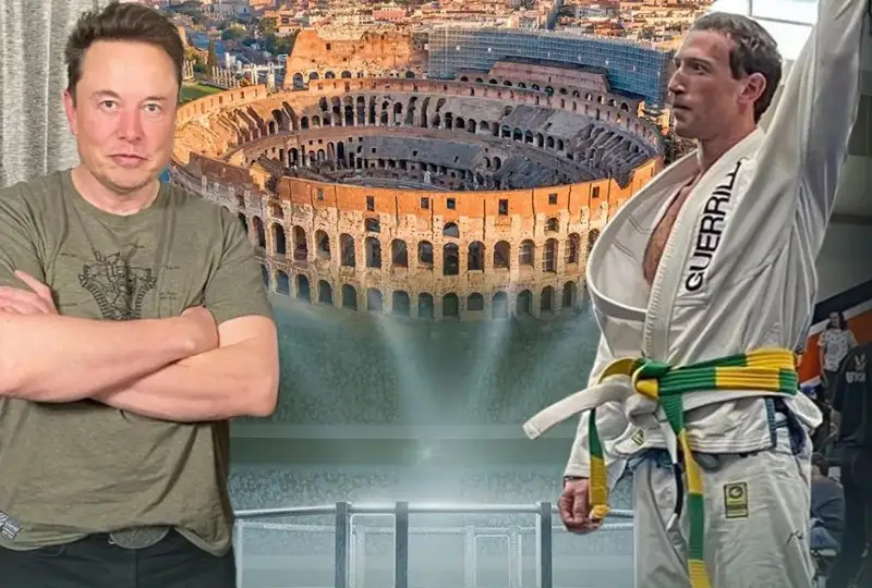 گلادياتورلار سياقتى: ماسك پەن سۋكەربەرگ كوليزەيدە كۇش سىناسادى